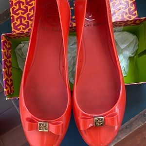 Tory Burch jelly flats with bow